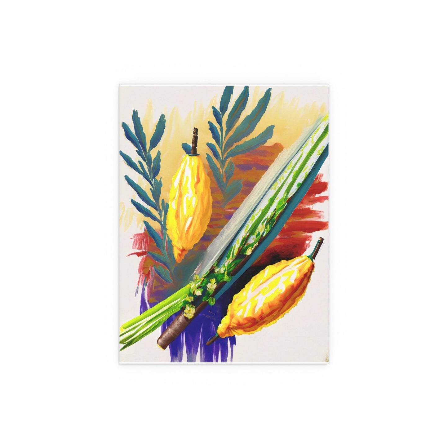 Sukkot Decor| Lulav and Etrog Silk Poster for Your Sukkah Decor| Sukkot poster | sukkot holiday