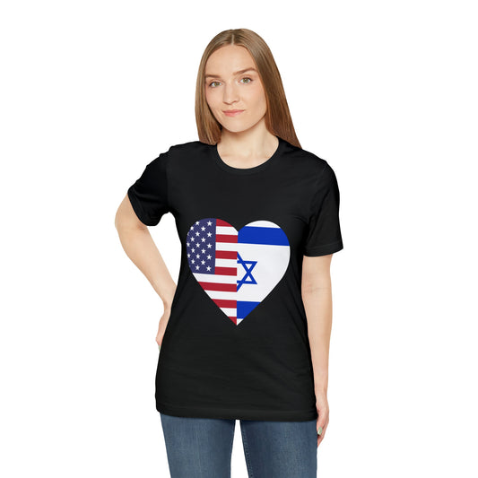 Israel and USA Flag Unisex Jersey Tee |