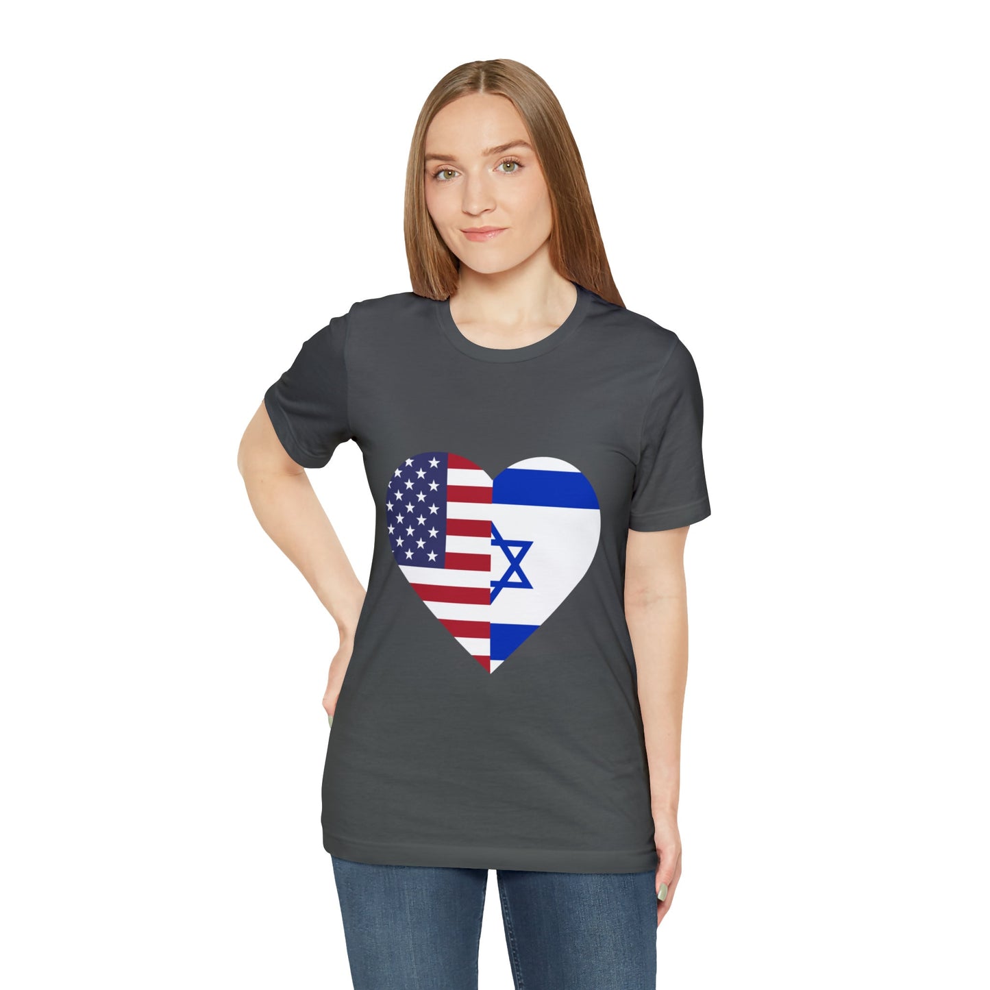 Israel and USA Flag Unisex Jersey Tee |