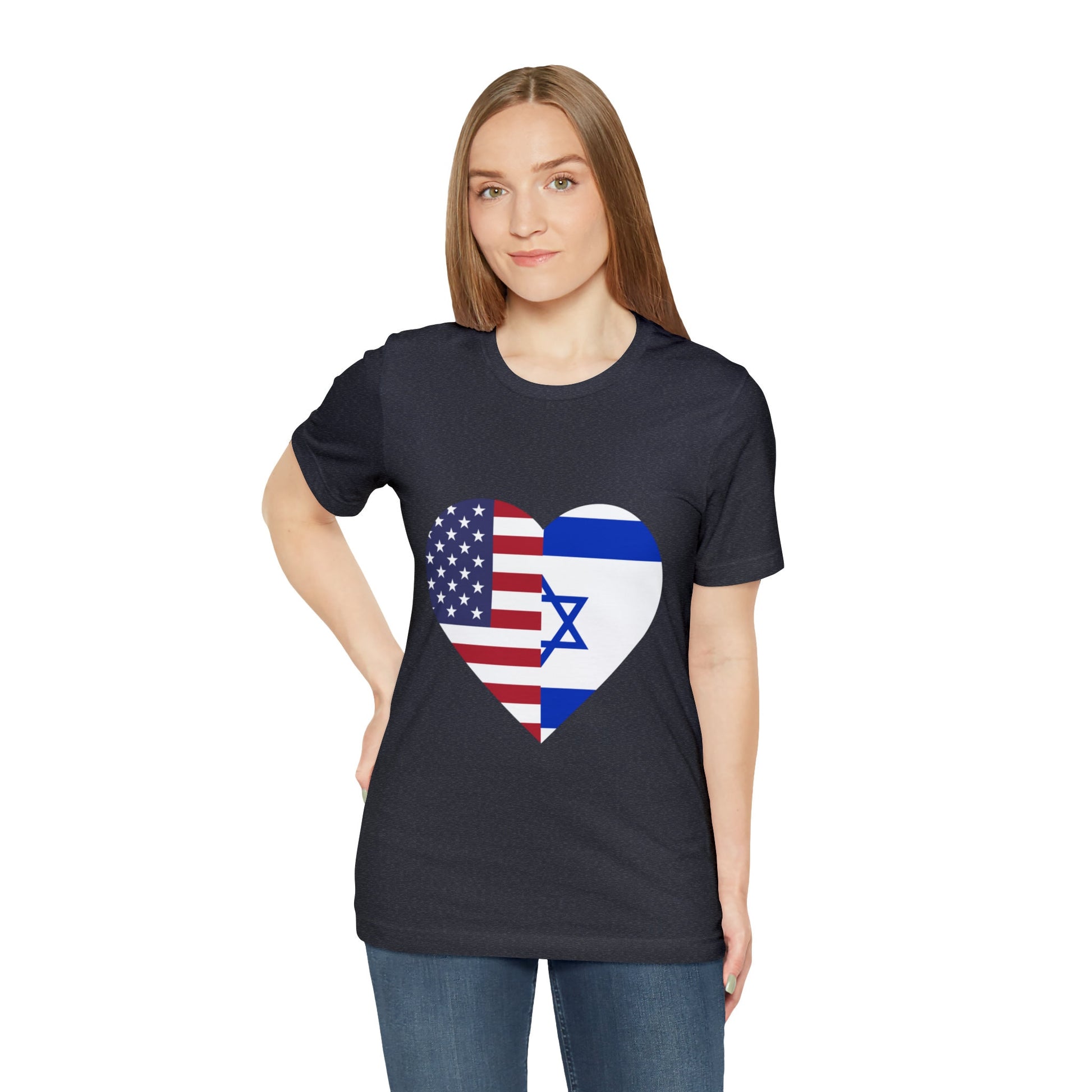 Israel and USA Flag Unisex Jersey Tee |