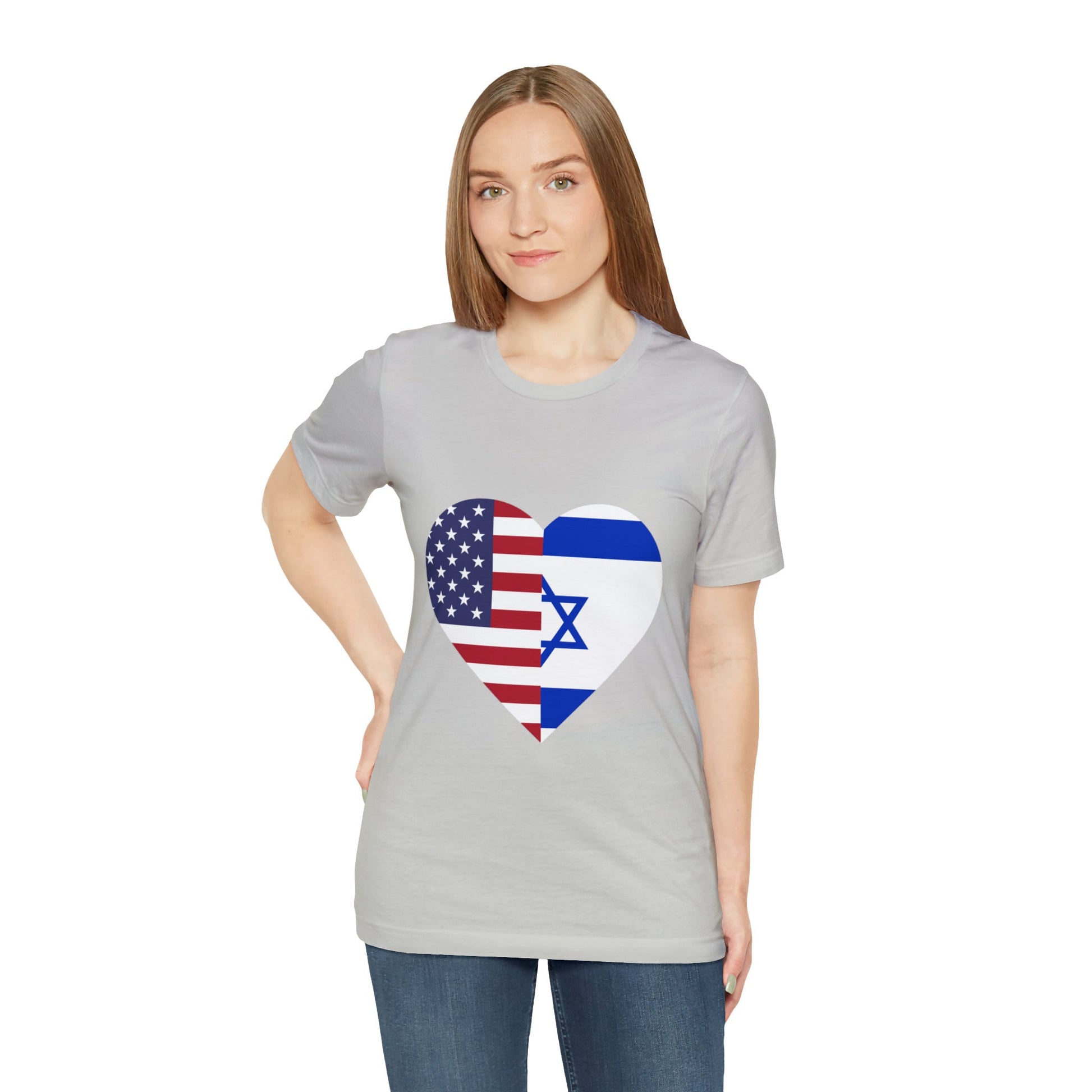 Israel and USA Flag Unisex Jersey Tee |