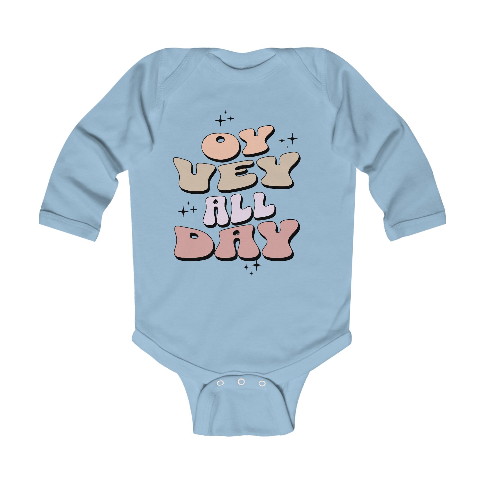 Oy Vey Infant Long Sleeve Bodysuit | Jewish baby humor | Yiddish humor baby