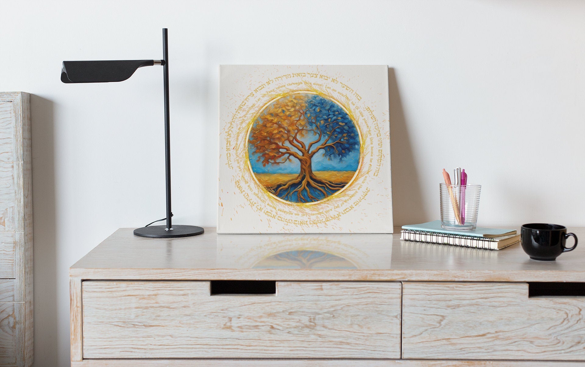 Tree of Life Blessing Canvas Wrap: Judaica Art for Home Blessings