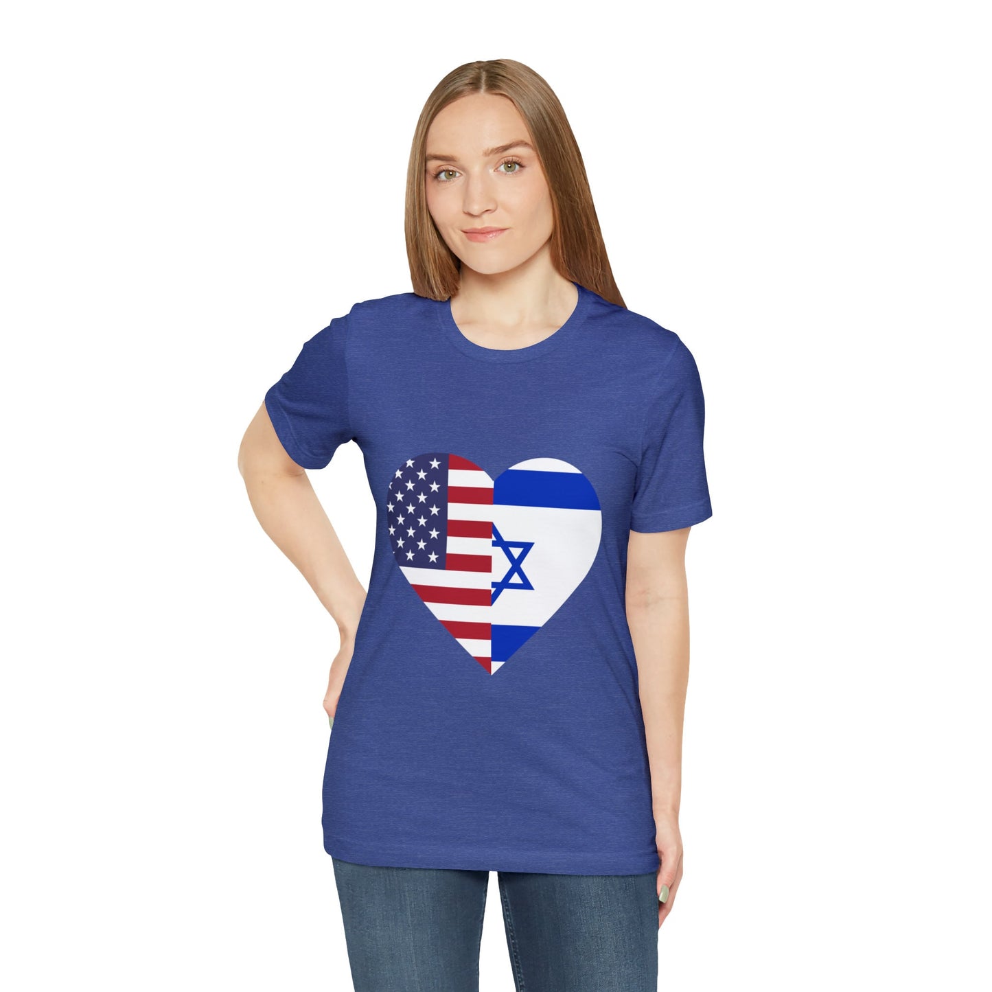 Israel and USA Flag Unisex Jersey Tee |