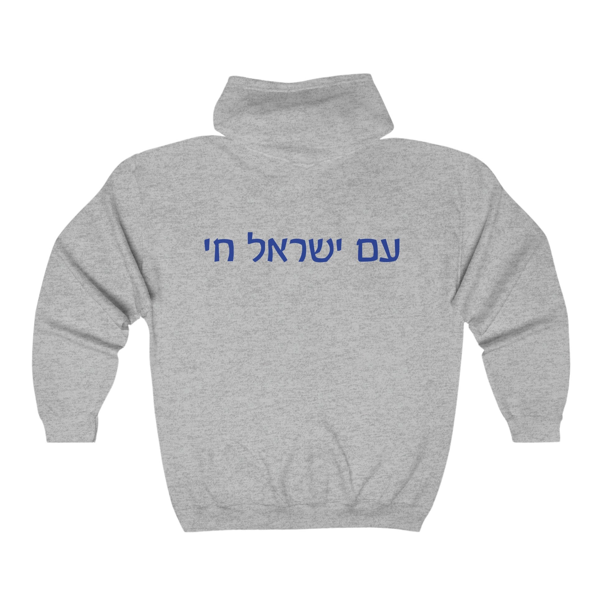 I Stand With Israel zip up, Jewish zip up sweatshirt, Israel and Hebrew, Jewish zip up, Israel support