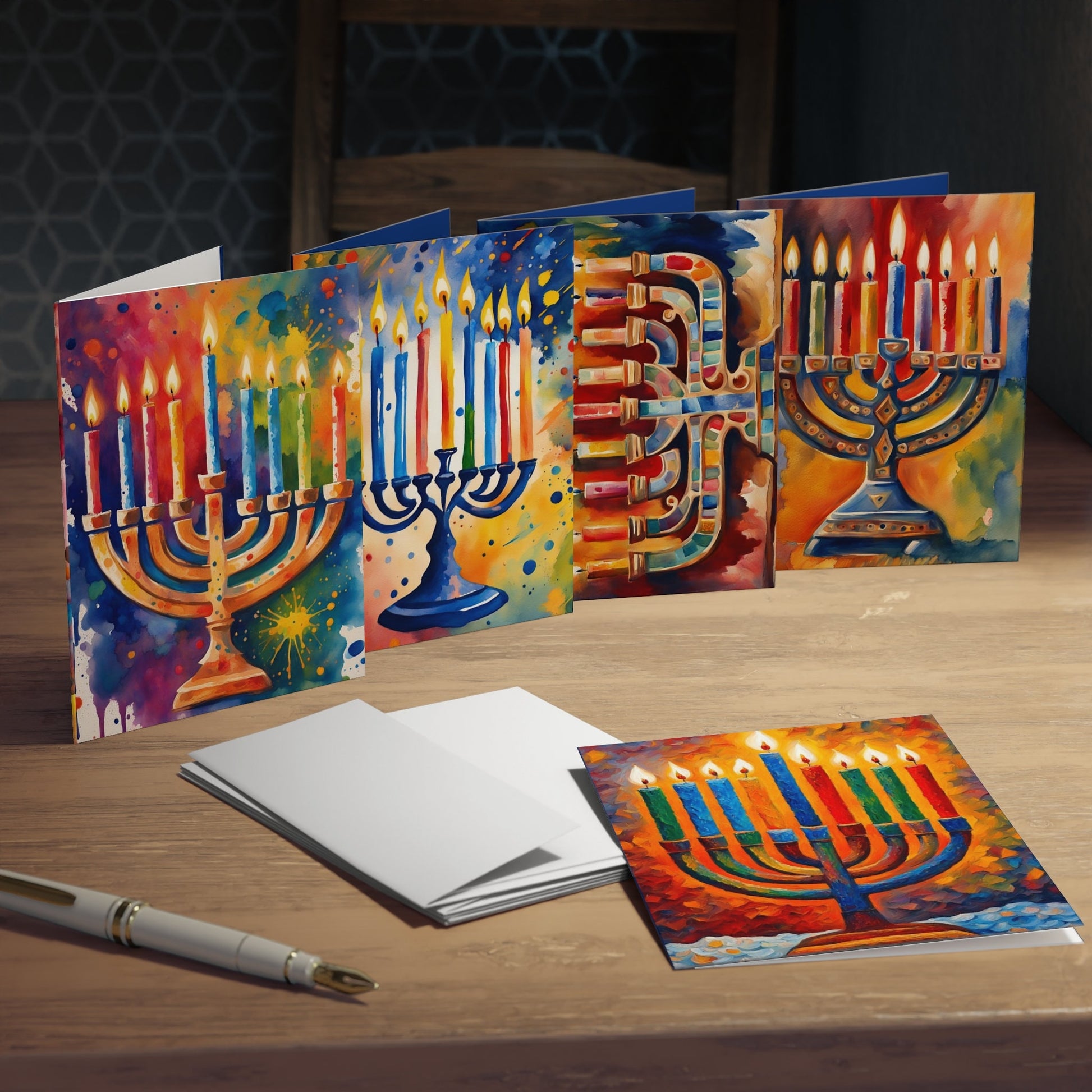 Hanukkah Greeting Cards, Judaica Designs, Jewish Celebration cards, Chanukah, Chanukah cards