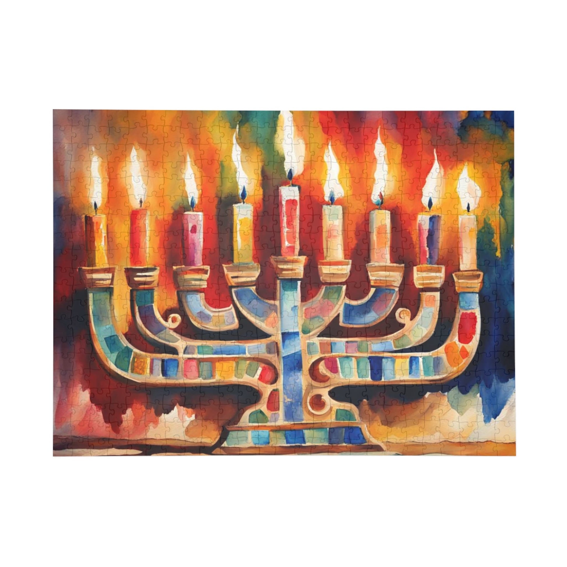 Chanukah puzzle, Hanukkah Gift, Happy Hanukkah, Jewish puzzle, Menorah puzzle, unique Jewish gift