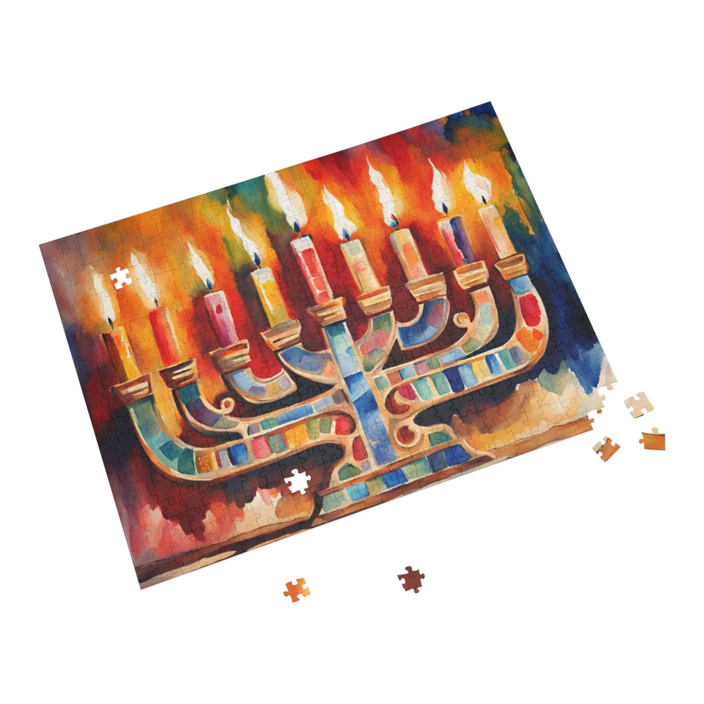 Chanukah puzzle, Hanukkah Gift, Happy Hanukkah, Jewish puzzle, Menorah puzzle, unique Jewish gift