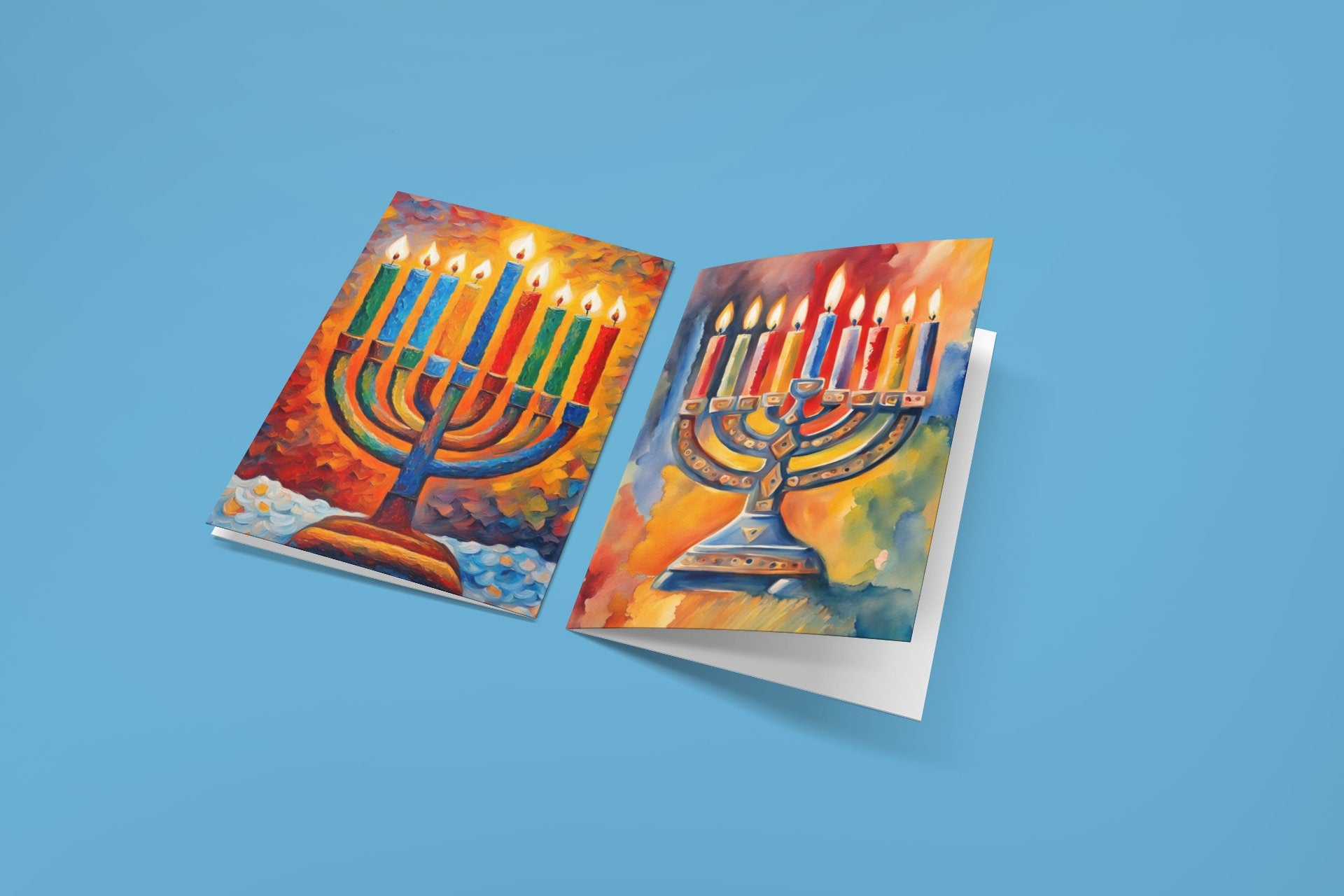 Hanukkah Greeting Cards, Judaica Designs, Jewish Celebration cards, Chanukah, Chanukah cards