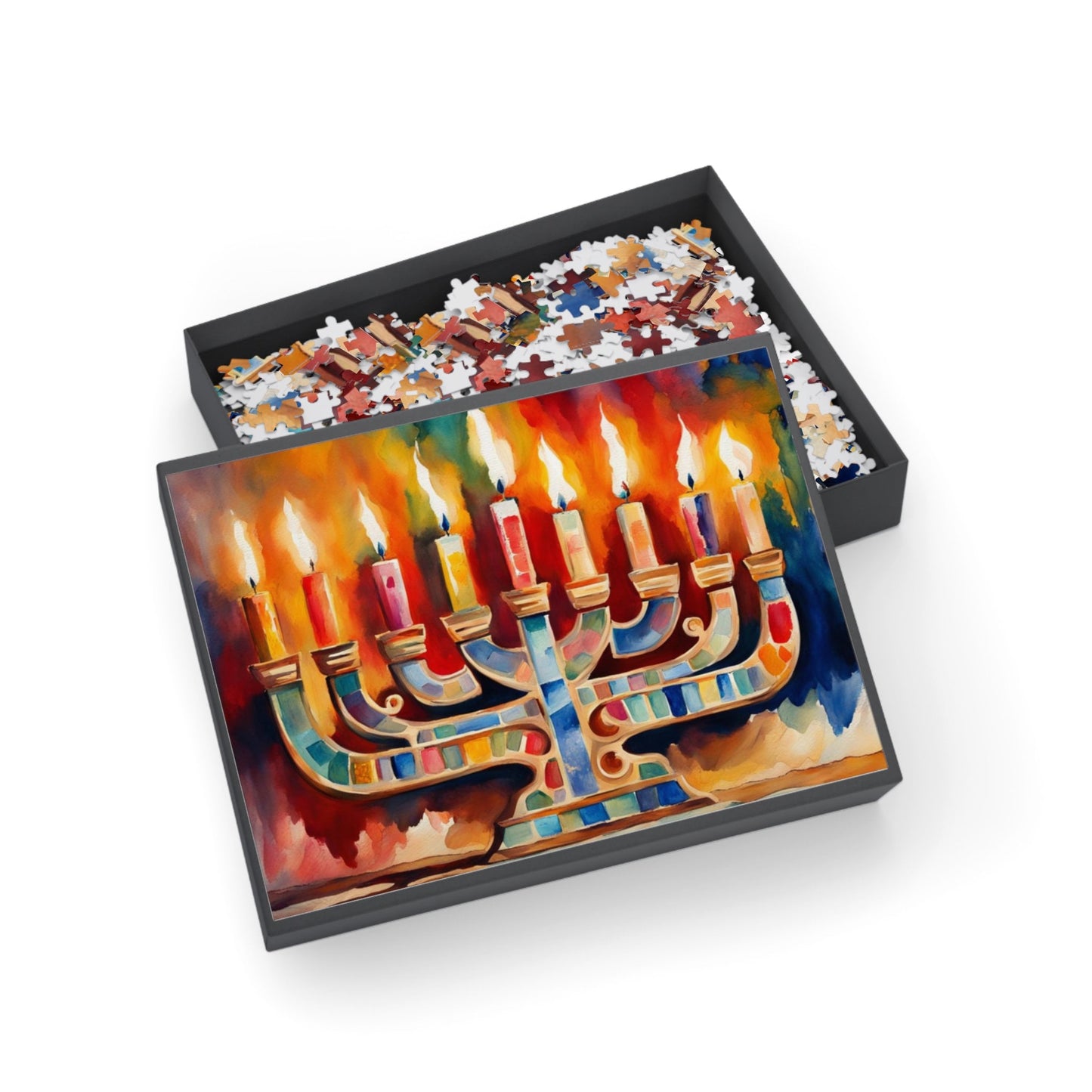 Chanukah puzzle, Hanukkah Gift, Happy Hanukkah, Jewish puzzle, Menorah puzzle, unique Jewish gift