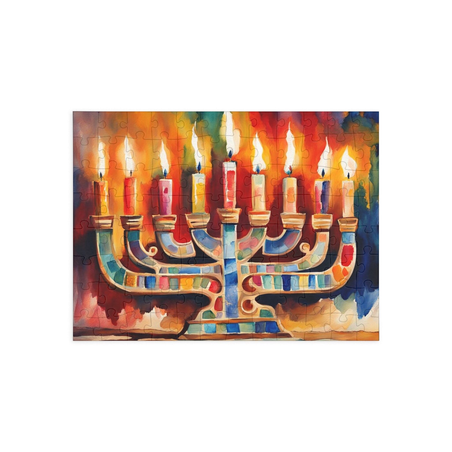 Chanukah puzzle, Hanukkah Gift, Happy Hanukkah, Jewish puzzle, Menorah puzzle, unique Jewish gift