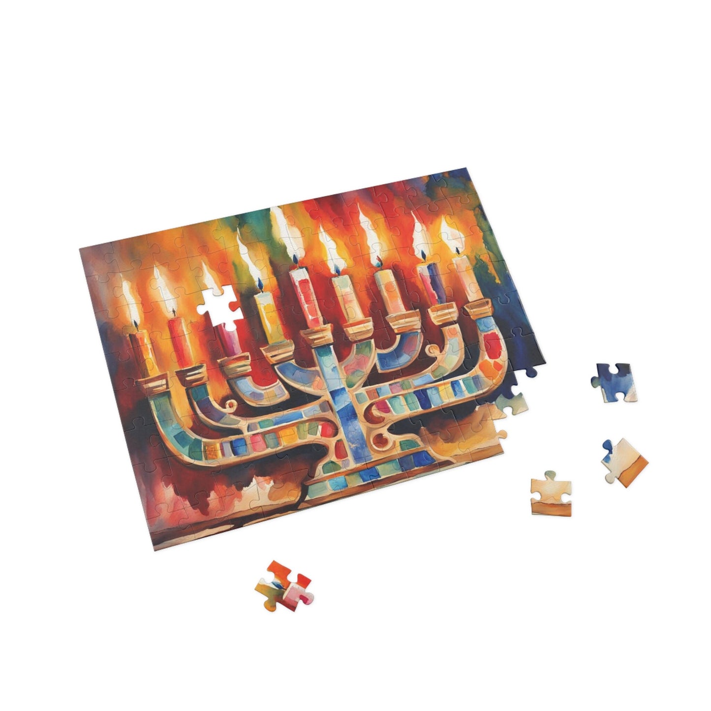 Chanukah puzzle, Hanukkah Gift, Happy Hanukkah, Jewish puzzle, Menorah puzzle, unique Jewish gift