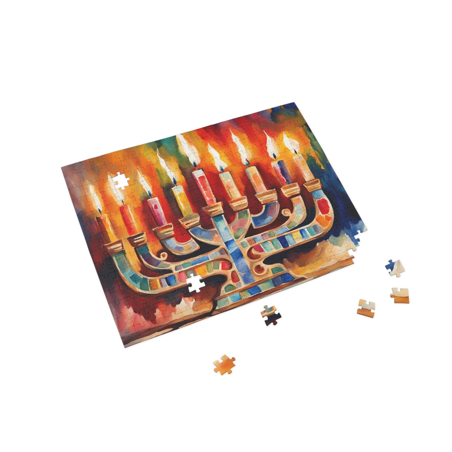 Chanukah puzzle, Hanukkah Gift, Happy Hanukkah, Jewish puzzle, Menorah puzzle, unique Jewish gift