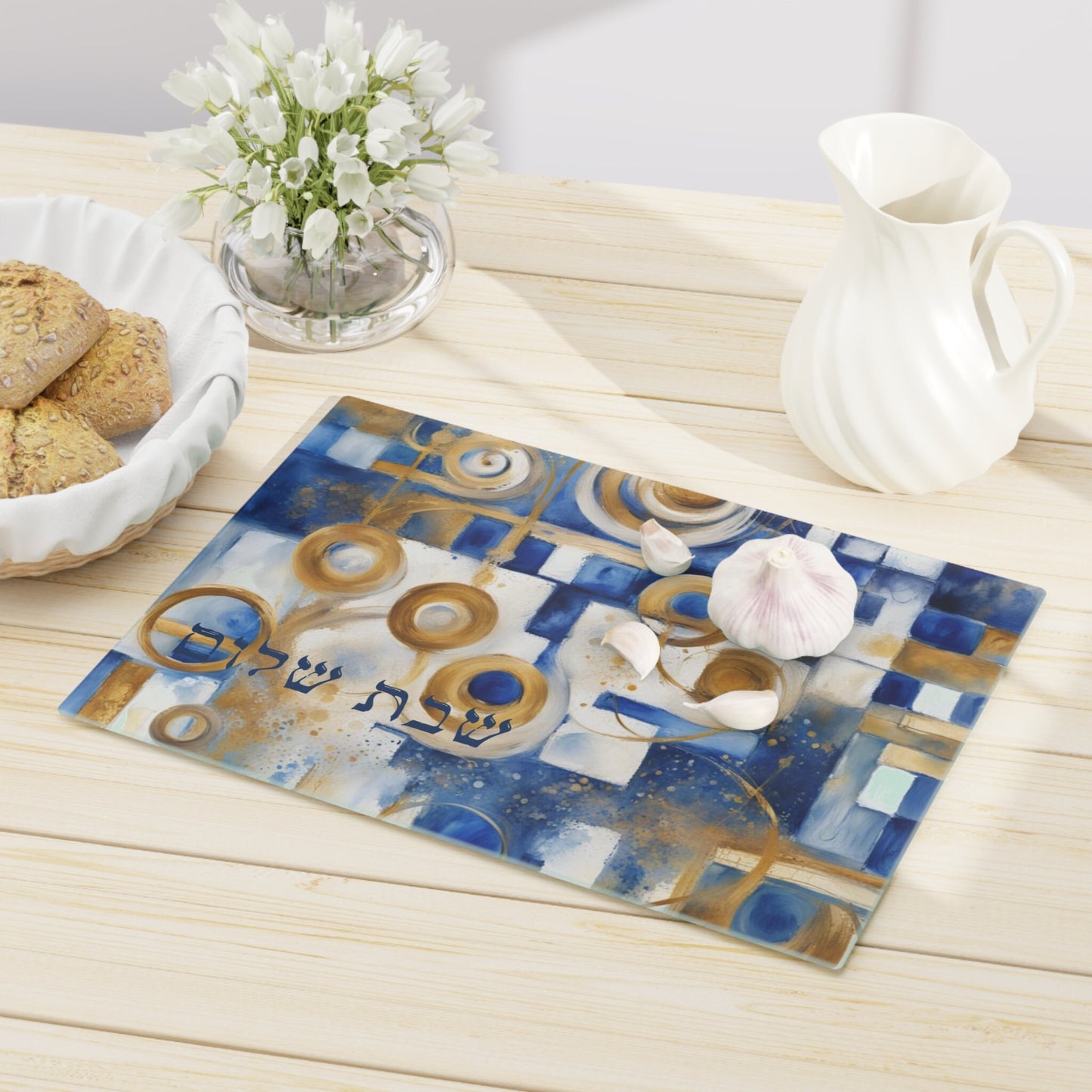 Shabbos Challah Board | CHALLAH BOARD Design | Shabbat Shalom | Judaica for Shabbat | Challah Tray Judaica|