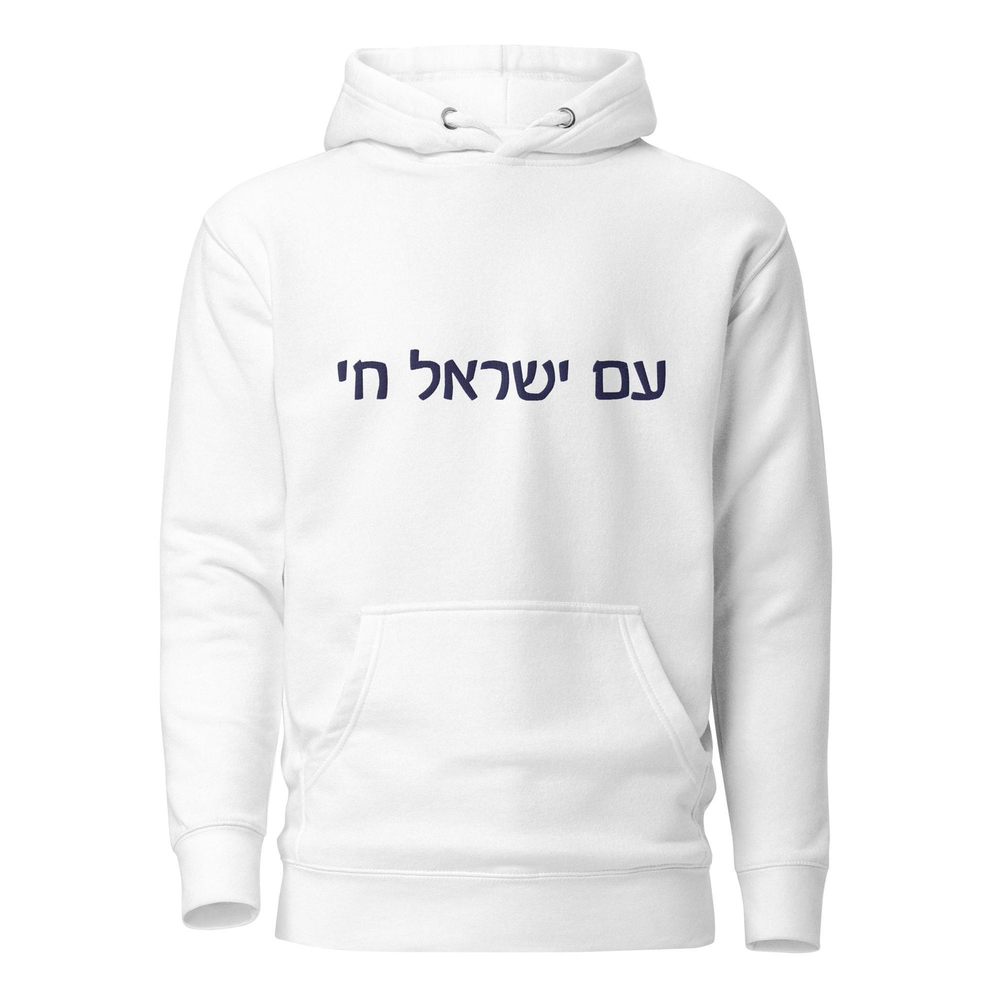 Embroidered Am Yisrael Chai Hoodie, Jewish Pride, Israel Support, Jewish gift, Judaica, Hebrew sweatshirt