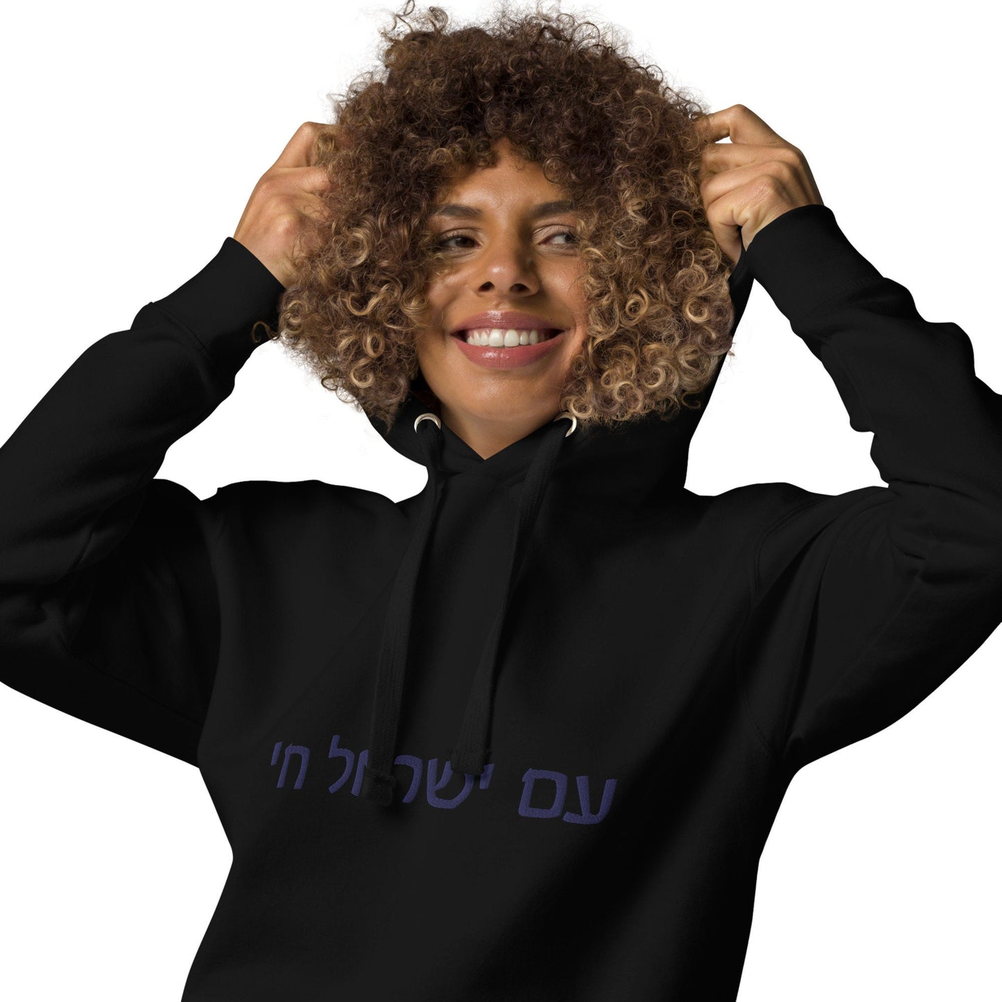 Embroidered Am Yisrael Chai Hoodie, Jewish Pride, Israel Support, Jewish gift, Judaica, Hebrew sweatshirt