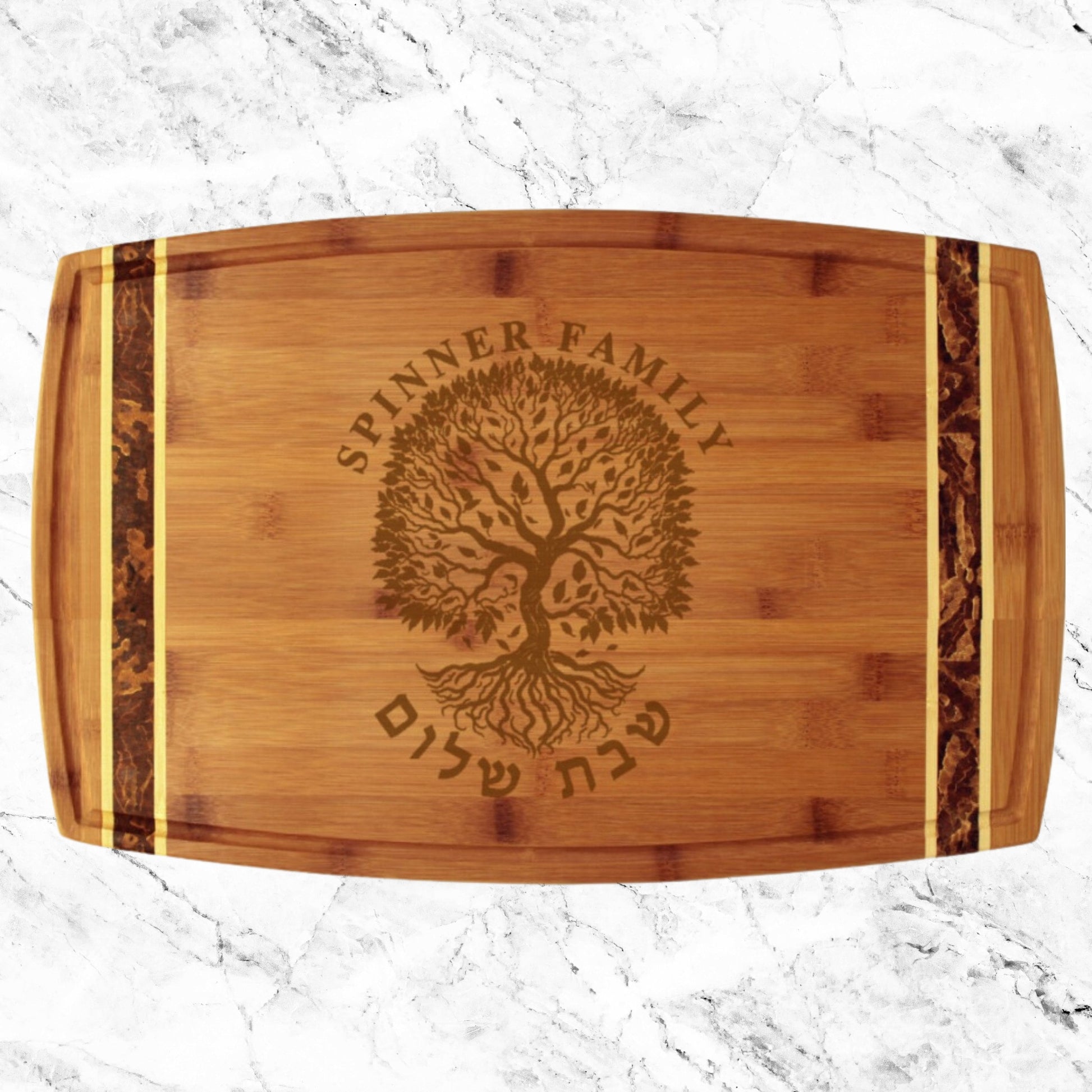 Tree of Life Shabbat design, Challah Board, Personalized challah boards, Bamboo challah, Hebrew Engraving, Shabbat Experience Elevated