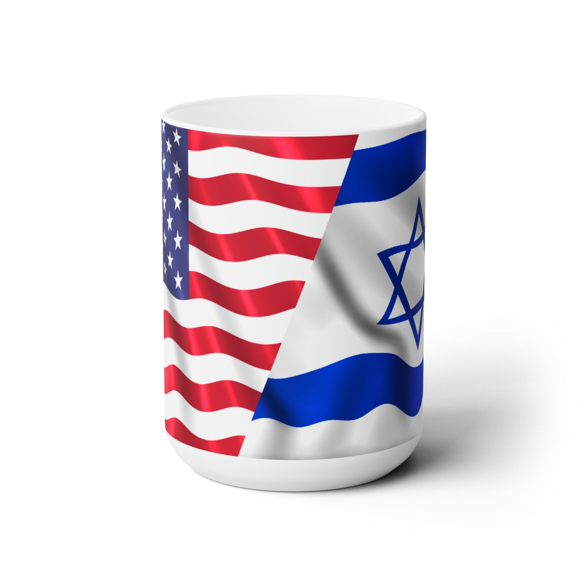 Israel and American flag mug