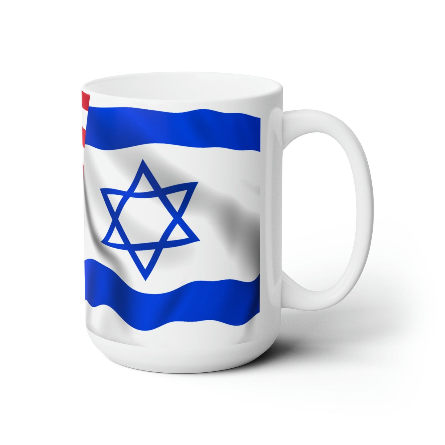 Israel and American flag mug