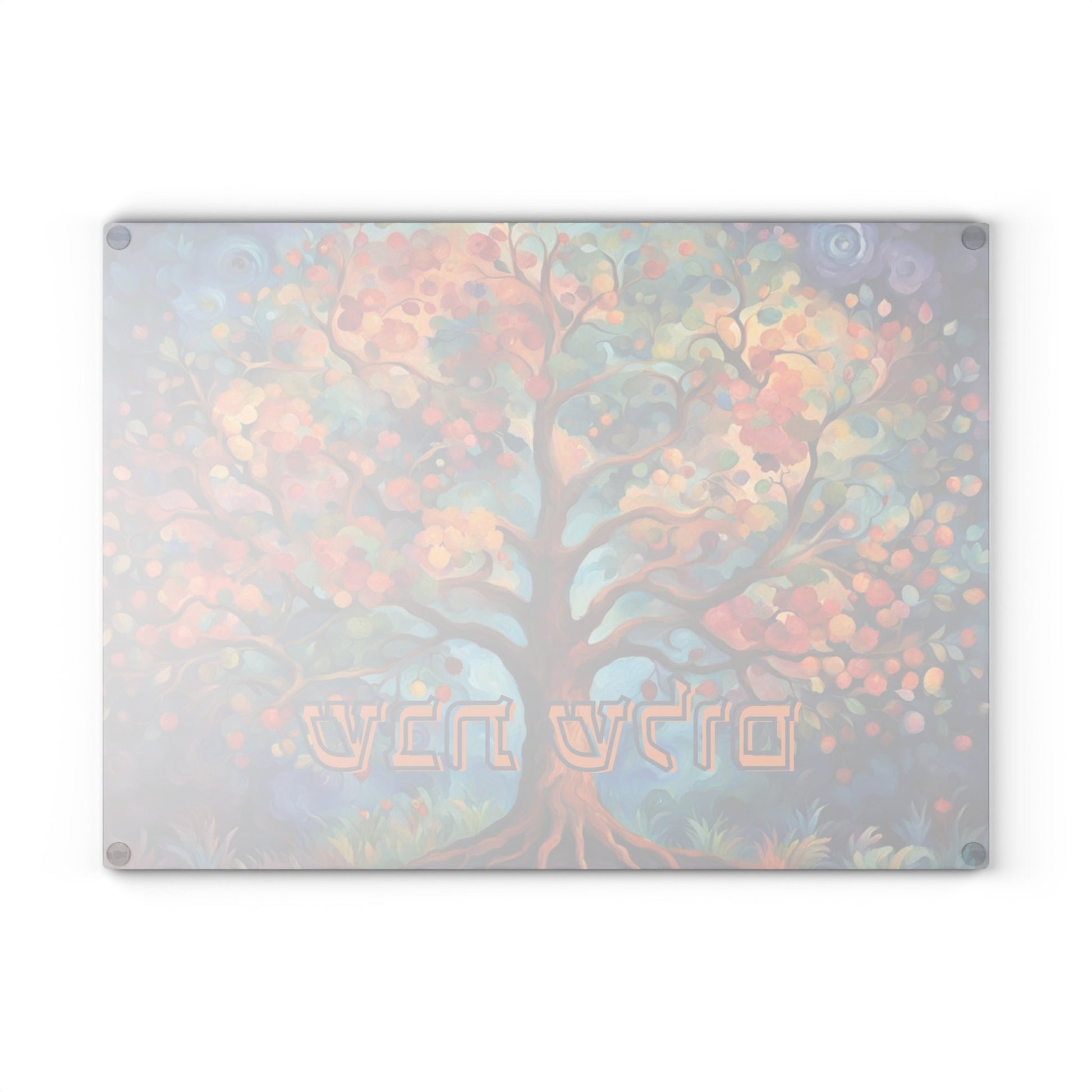 Glass challah board | Tree of life challah board | vibrant challah board | shabbat gift