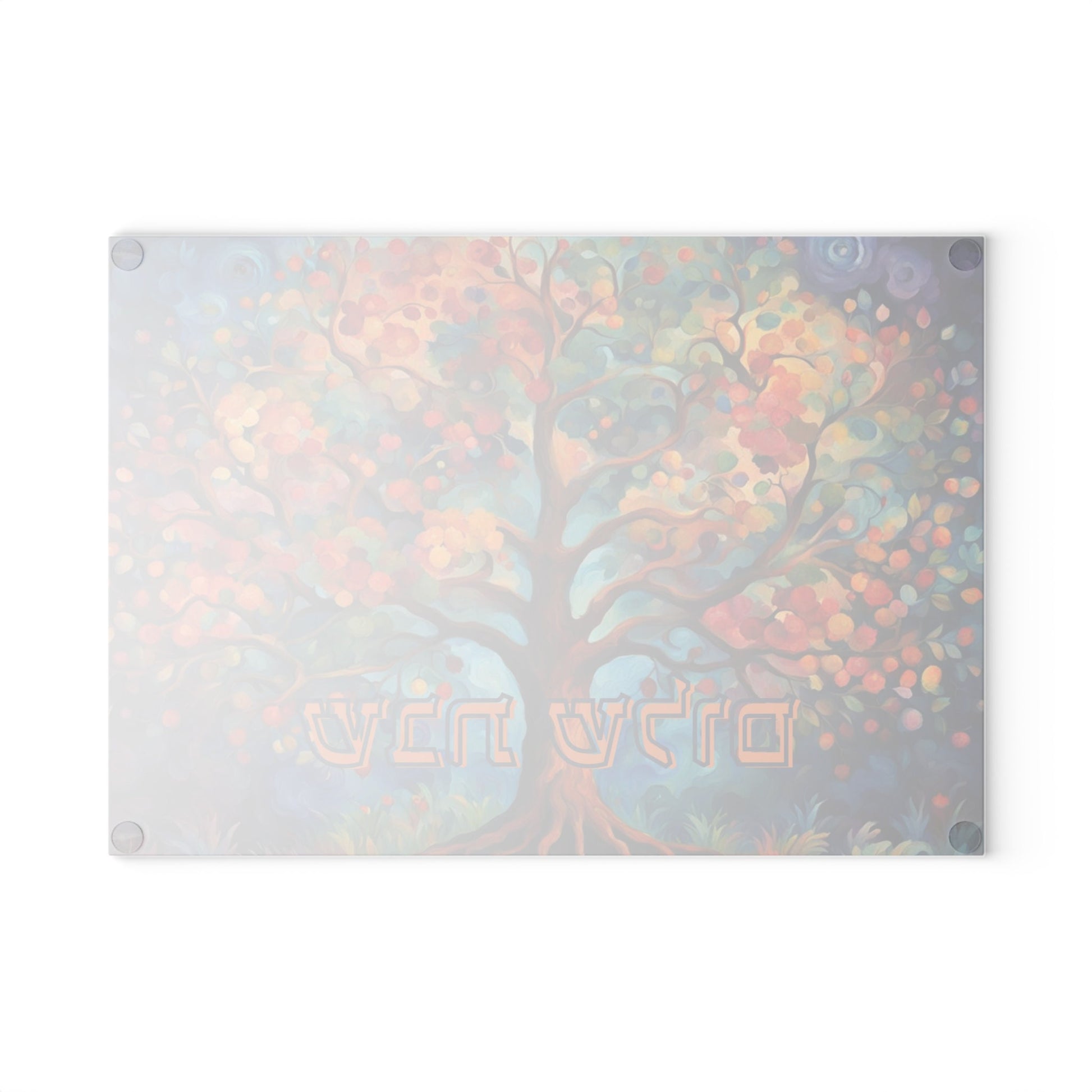 Glass challah board | Tree of life challah board | vibrant challah board | shabbat gift