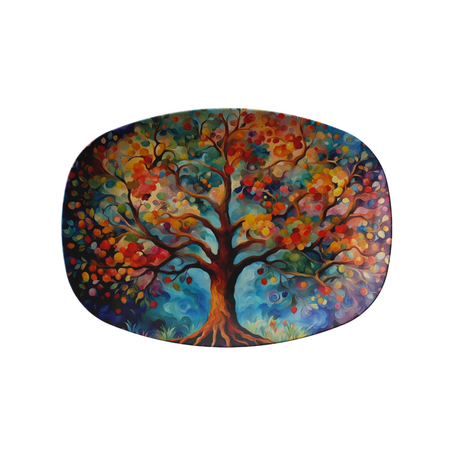 Tree of life platter, Sabbath decor, Shabbat dinner, Kosher platter