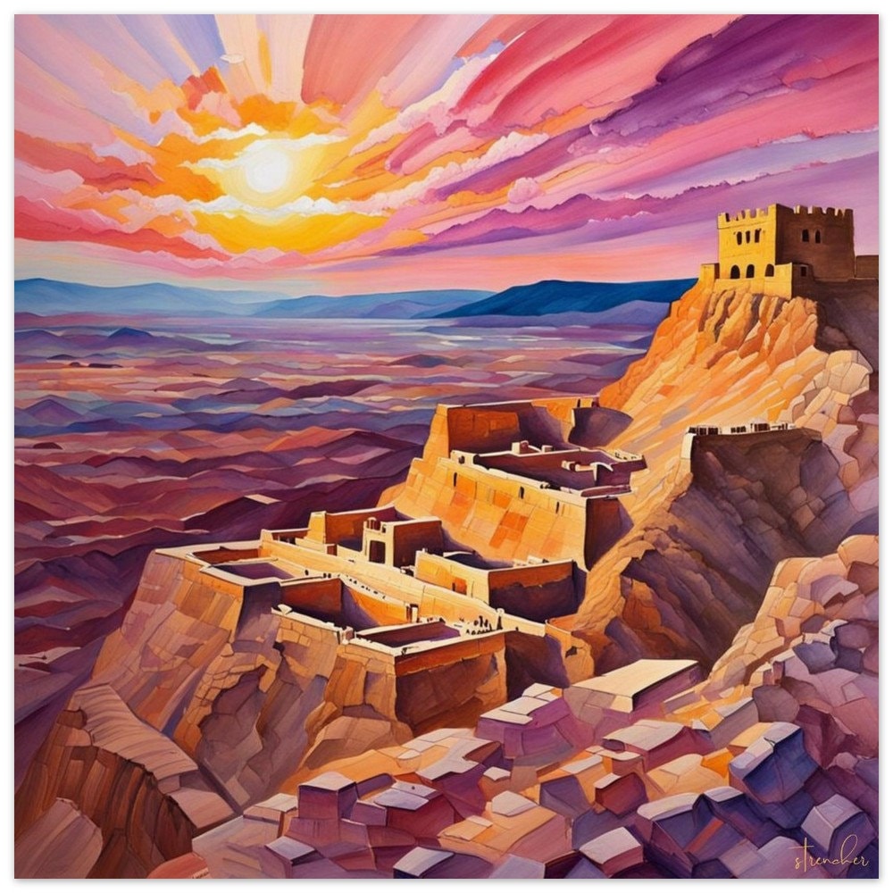 Masada Art, Israel beauty, Jewish Art, Judaica art, Israel art