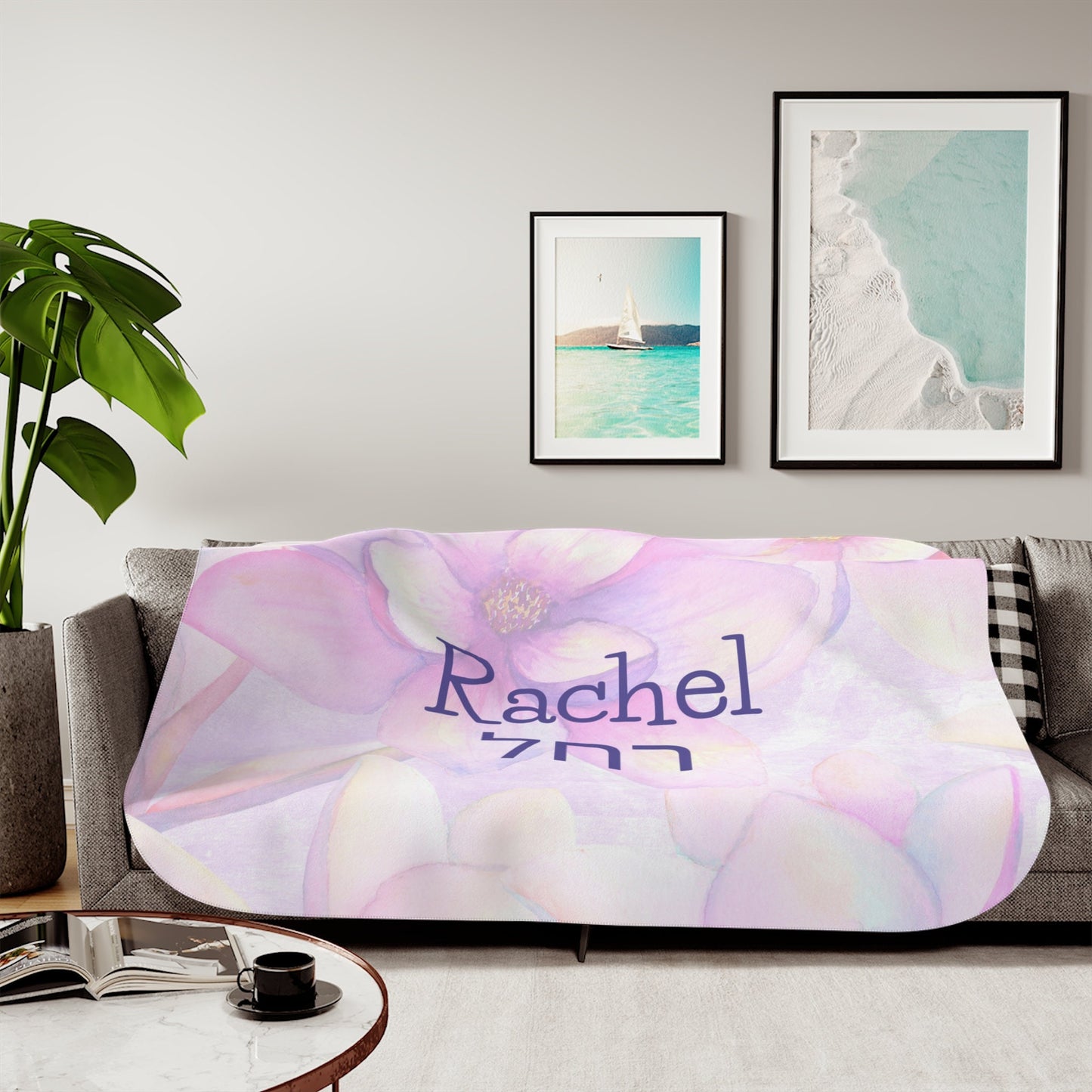 Hebrew English Blanket, Jewish teenager girl, Jewish camp Blanket, Hebrew customized blanket