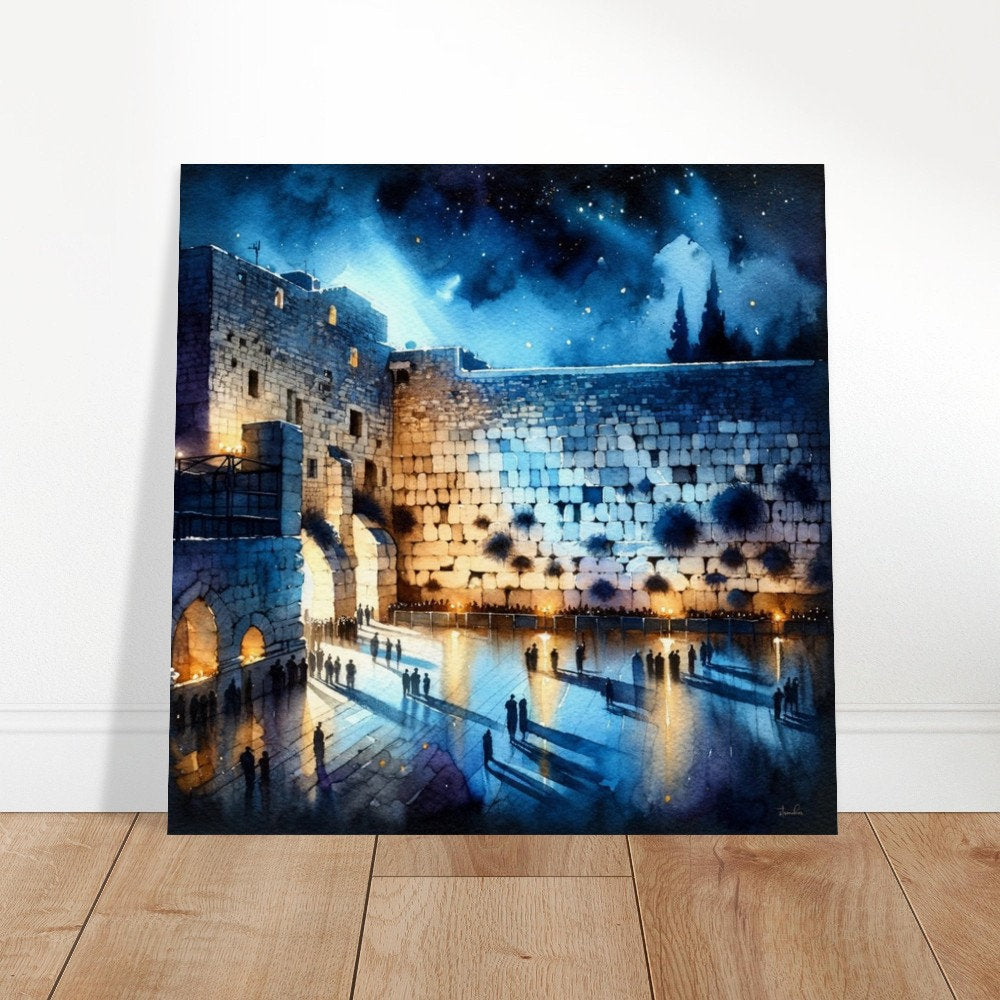 Kotel at Night 5, Jewish Wall art, Kotel wall, Western wall art, Israel art, Judaica gift