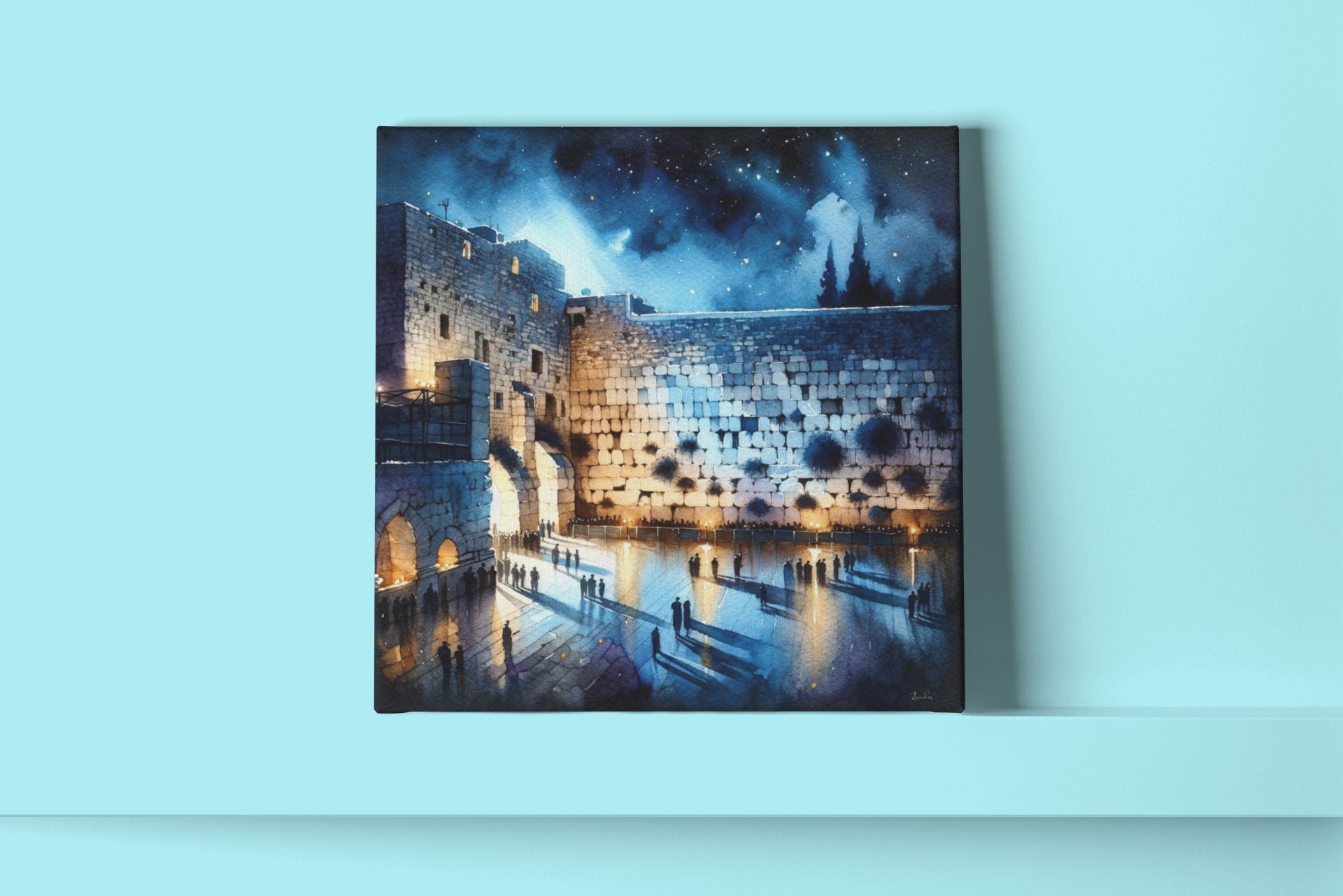 Kotel at Night 5, Jewish Wall art, Kotel wall, Western wall art, Israel art, Judaica gift