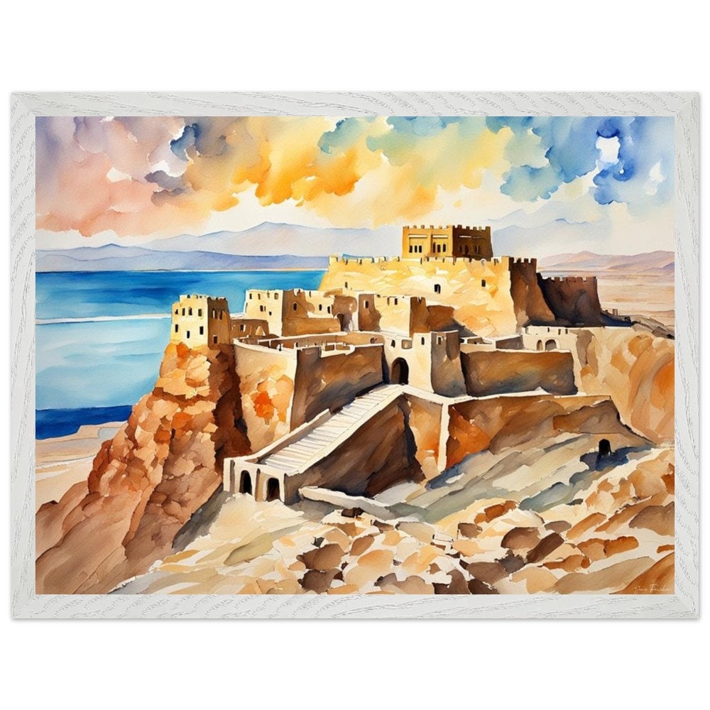 Masada painting, Israel history, Jewish art, judaica art