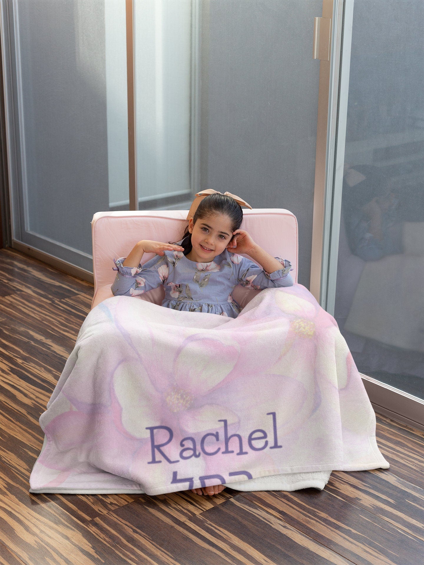 Hebrew English Blanket, Jewish teenager girl, Jewish camp Blanket, Hebrew customized blanket