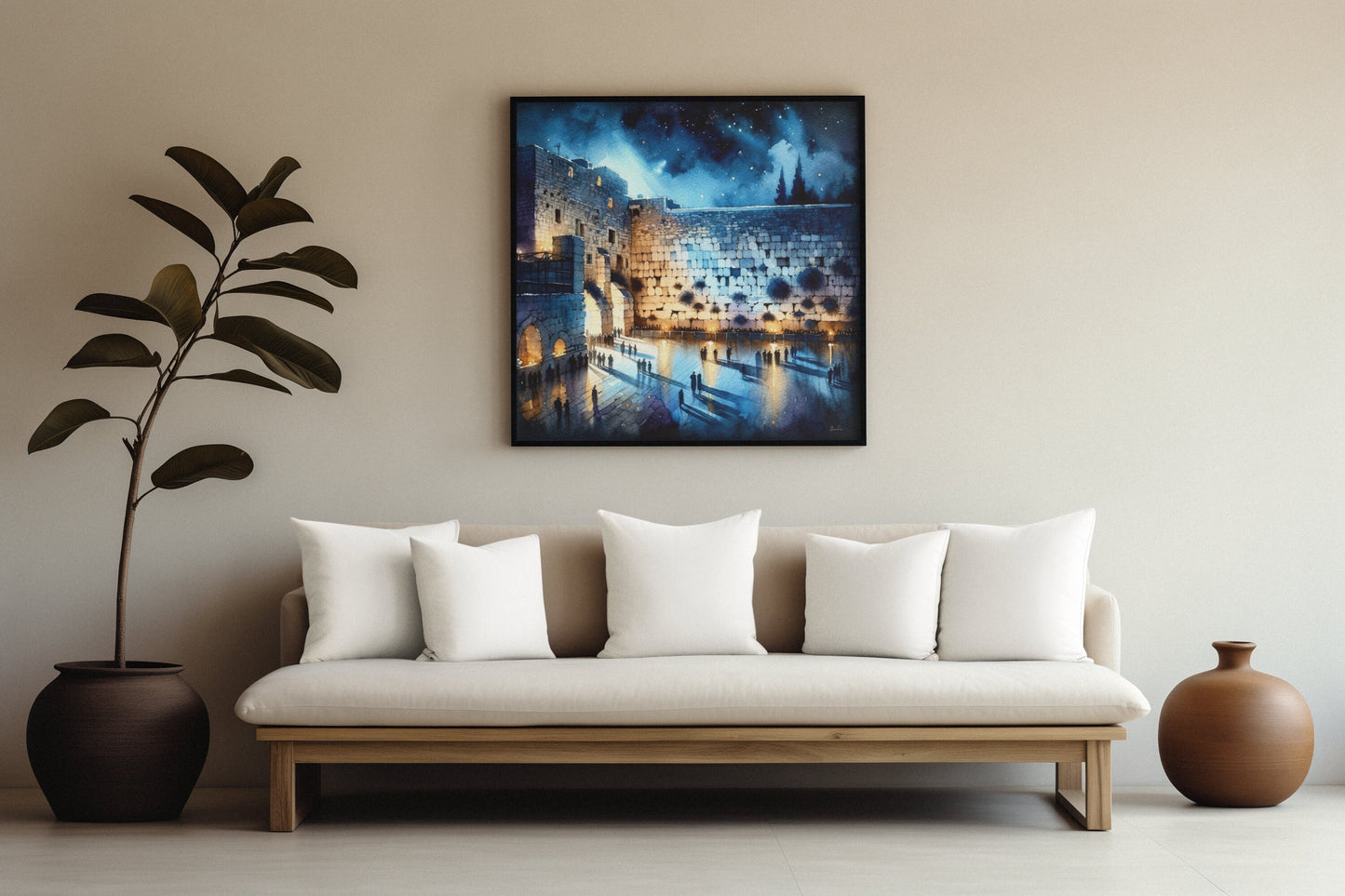 Kotel at Night 5, Jewish Wall art, Kotel wall, Western wall art, Israel art, Judaica gift