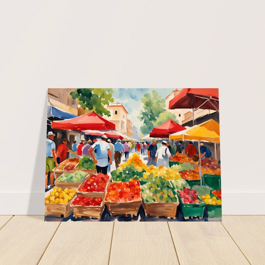 Shuk Painting – Israeli Marketplace Wall Art – Jewish Judaica Decor