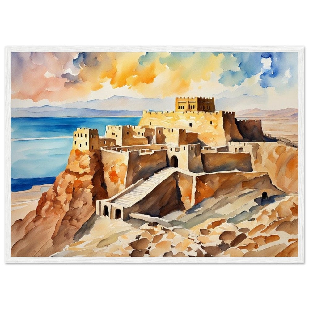 Masada painting, Israel history, Jewish art, judaica art