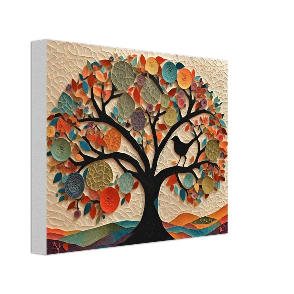 Tree of Life Print with Birkat HaBayit - Jewish Home, Judaica Décor, Papercut Tree of life