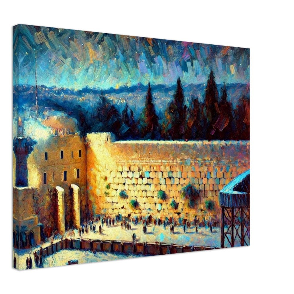 Kotel at Night 2 - Jewish Art, Judaica, Israel Art Print