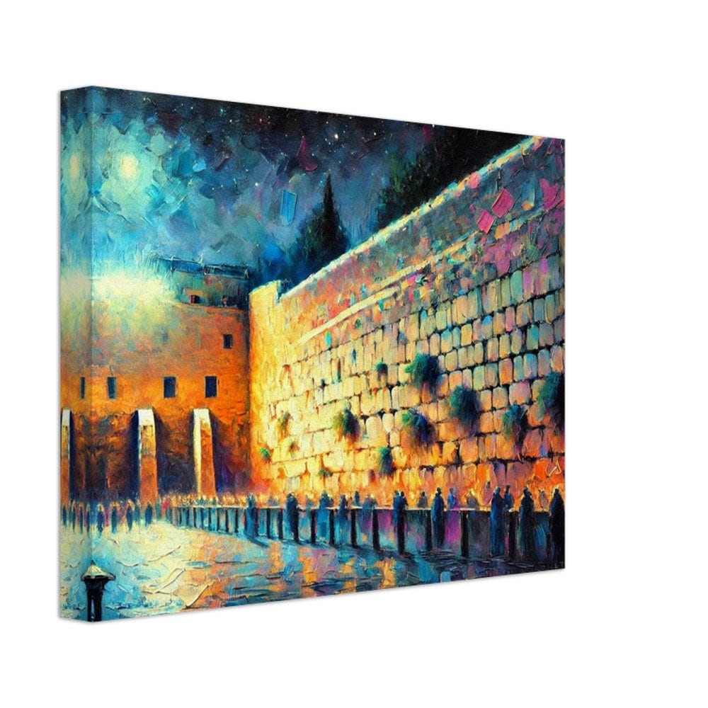 Kotel at Night 1 - Jewish Art, Judaica, Israel Art Print