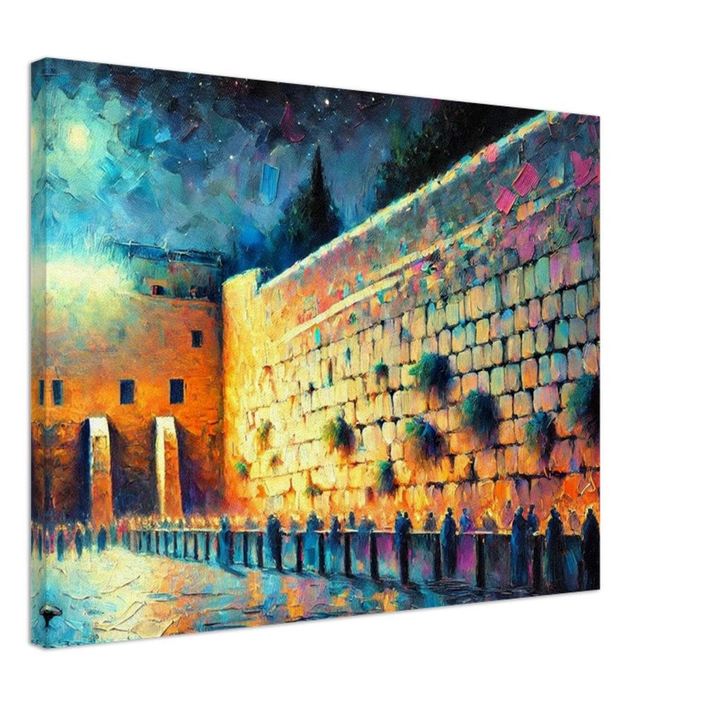 Kotel at Night 1 - Jewish Art, Judaica, Israel Art Print