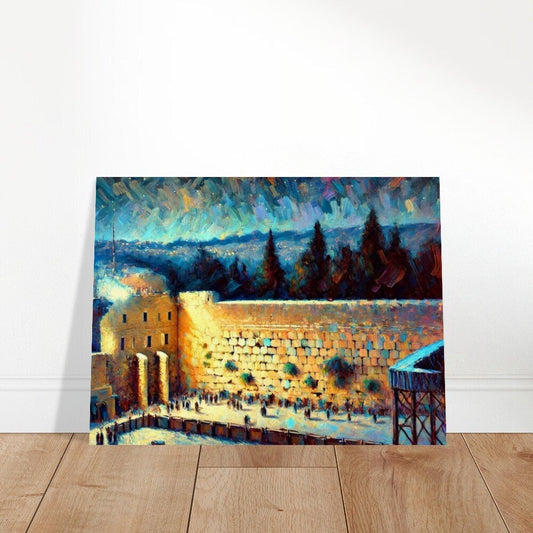 Kotel at Night 2 - Jewish Art, Judaica, Israel Art Print