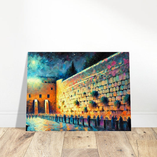 Kotel at Night 1 - Jewish Art, Judaica, Israel Art Print