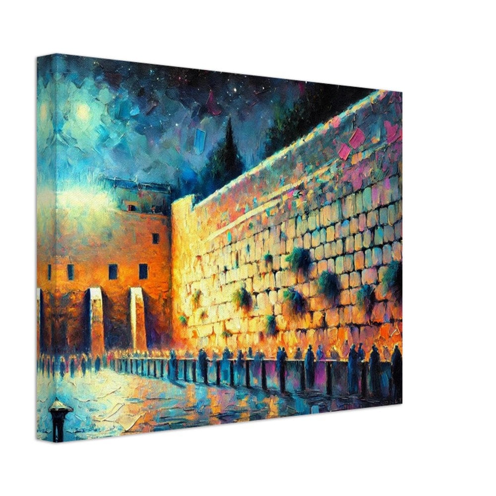 Kotel at Night 1 - Jewish Art, Judaica, Israel Art Print