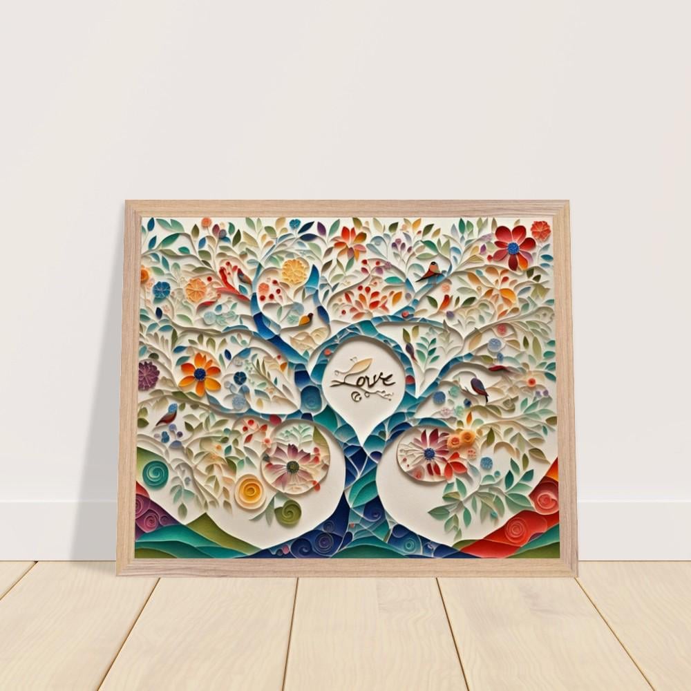 Tree of Life Papercut Art with -Love