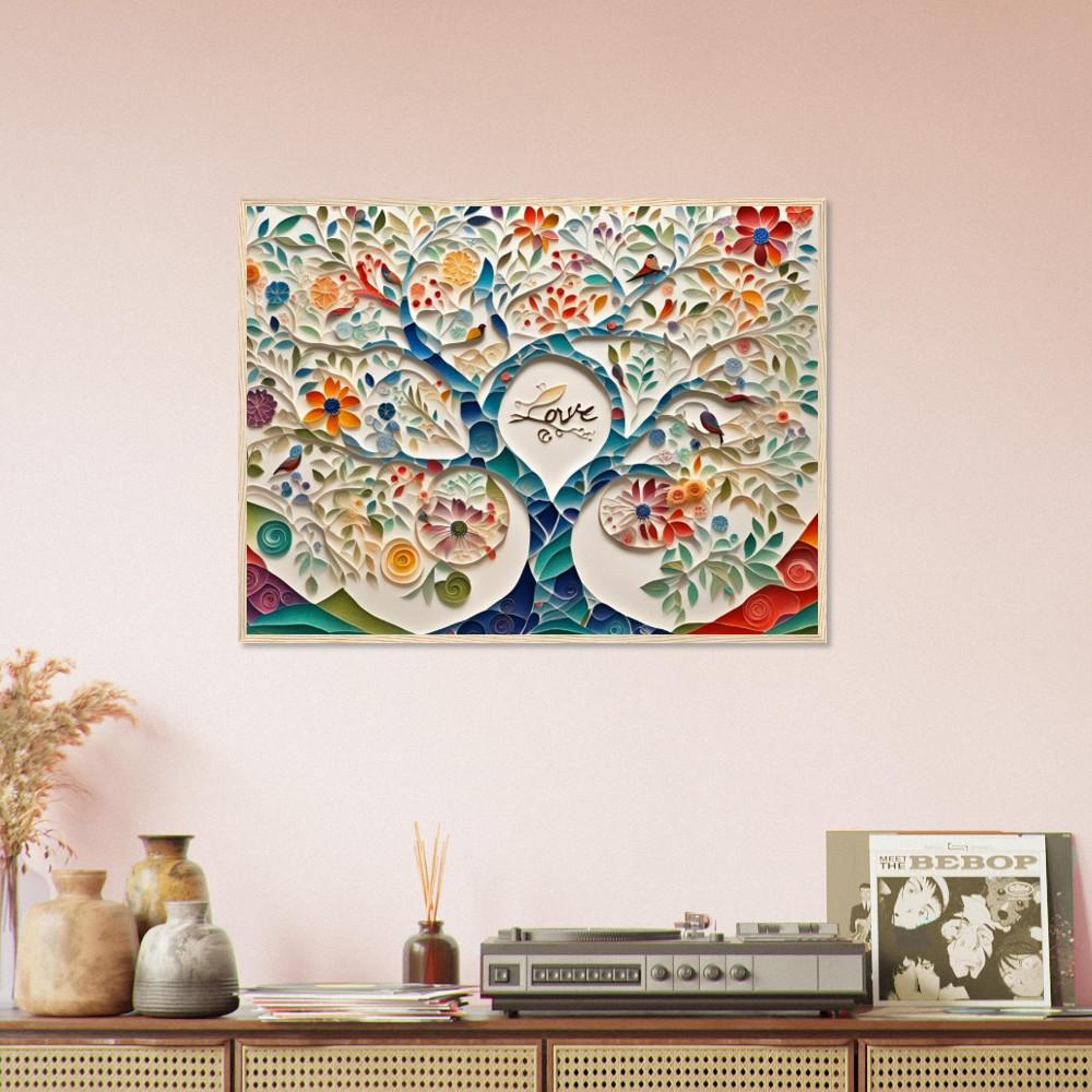 Tree of Life Papercut Art with -Love