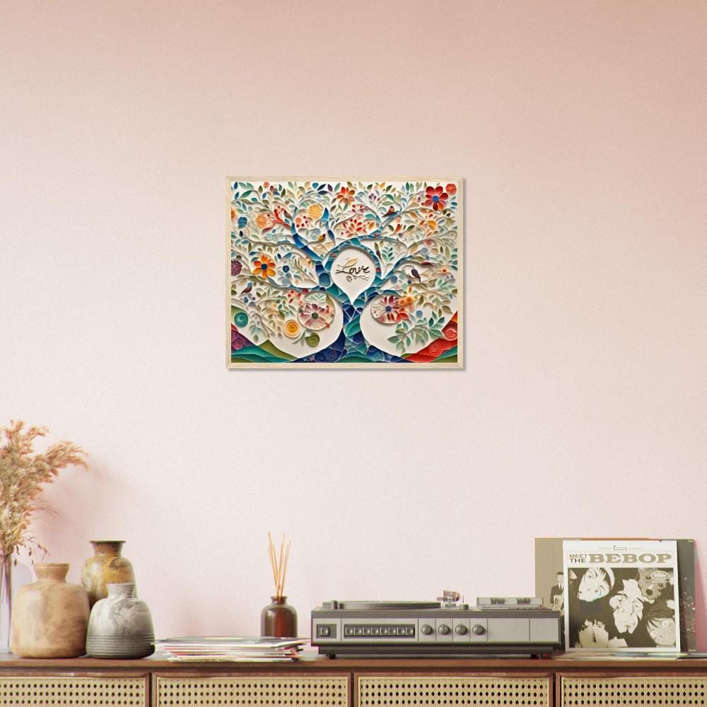 Tree of Life Papercut Art with -Love