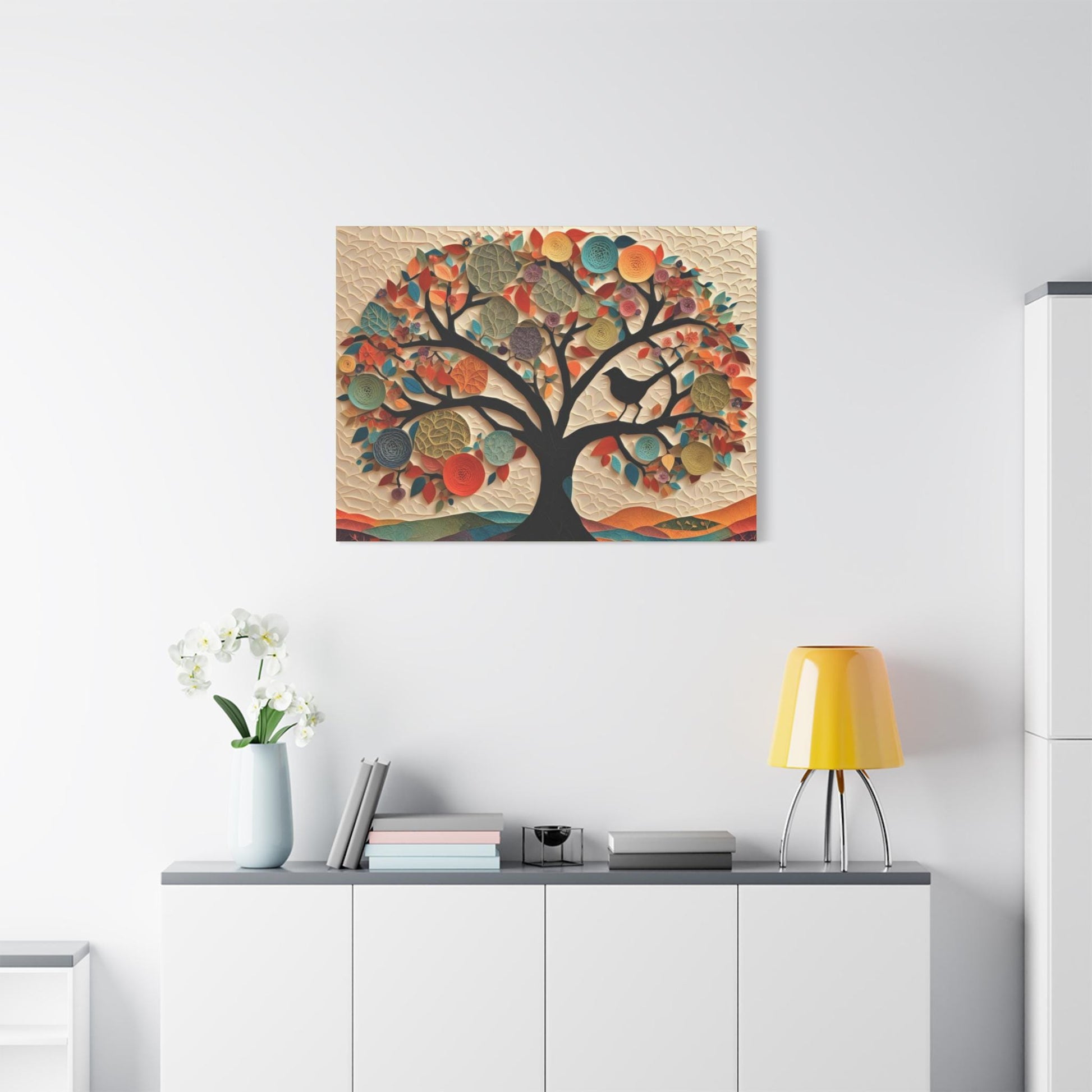 Tree of Life Print with Birkat HaBayit - Jewish Home, Judaica Décor, Papercut Tree of life