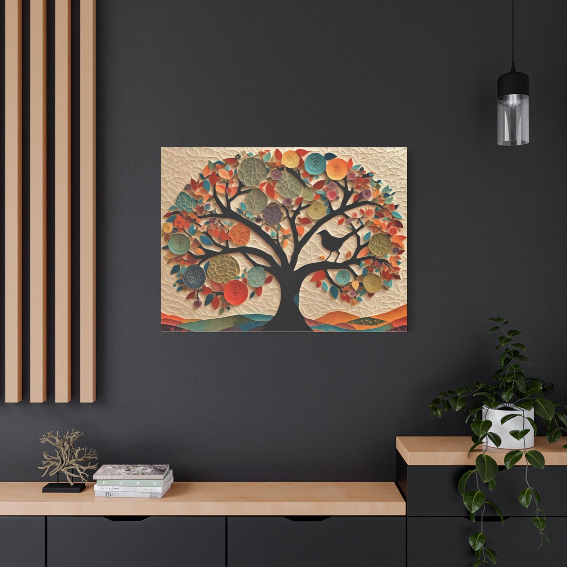 Tree of Life Print with Birkat HaBayit - Jewish Home, Judaica Décor, Papercut Tree of life