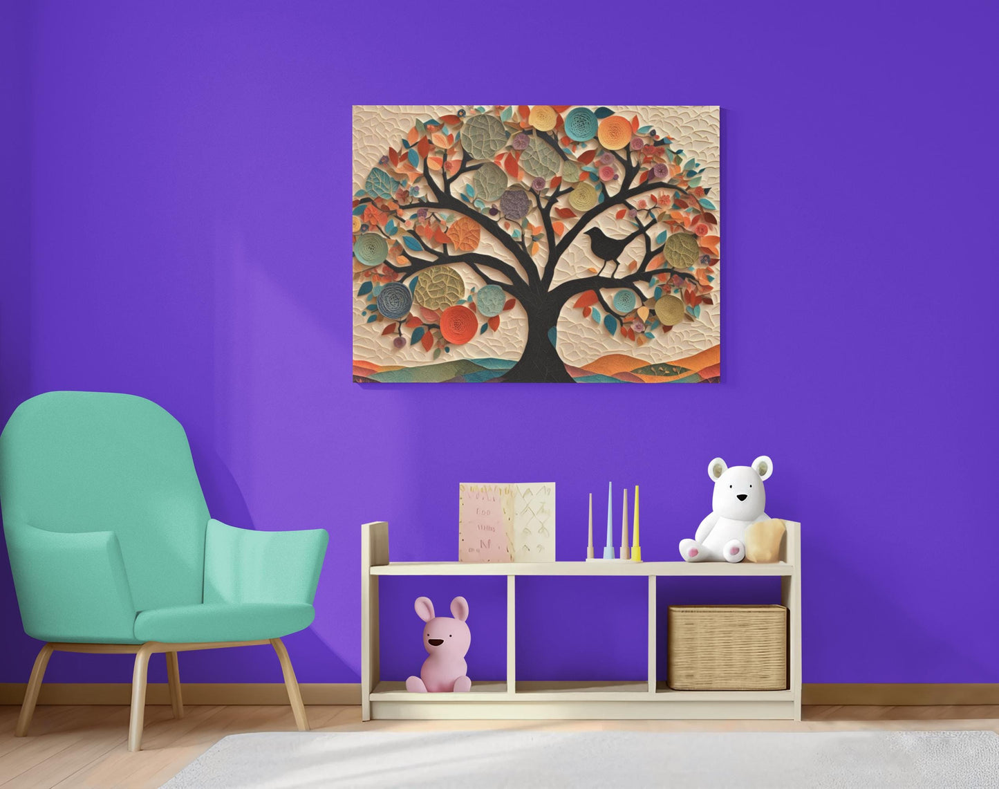 Tree of Life Print with Birkat HaBayit - Jewish Home, Judaica Décor, Papercut Tree of life
