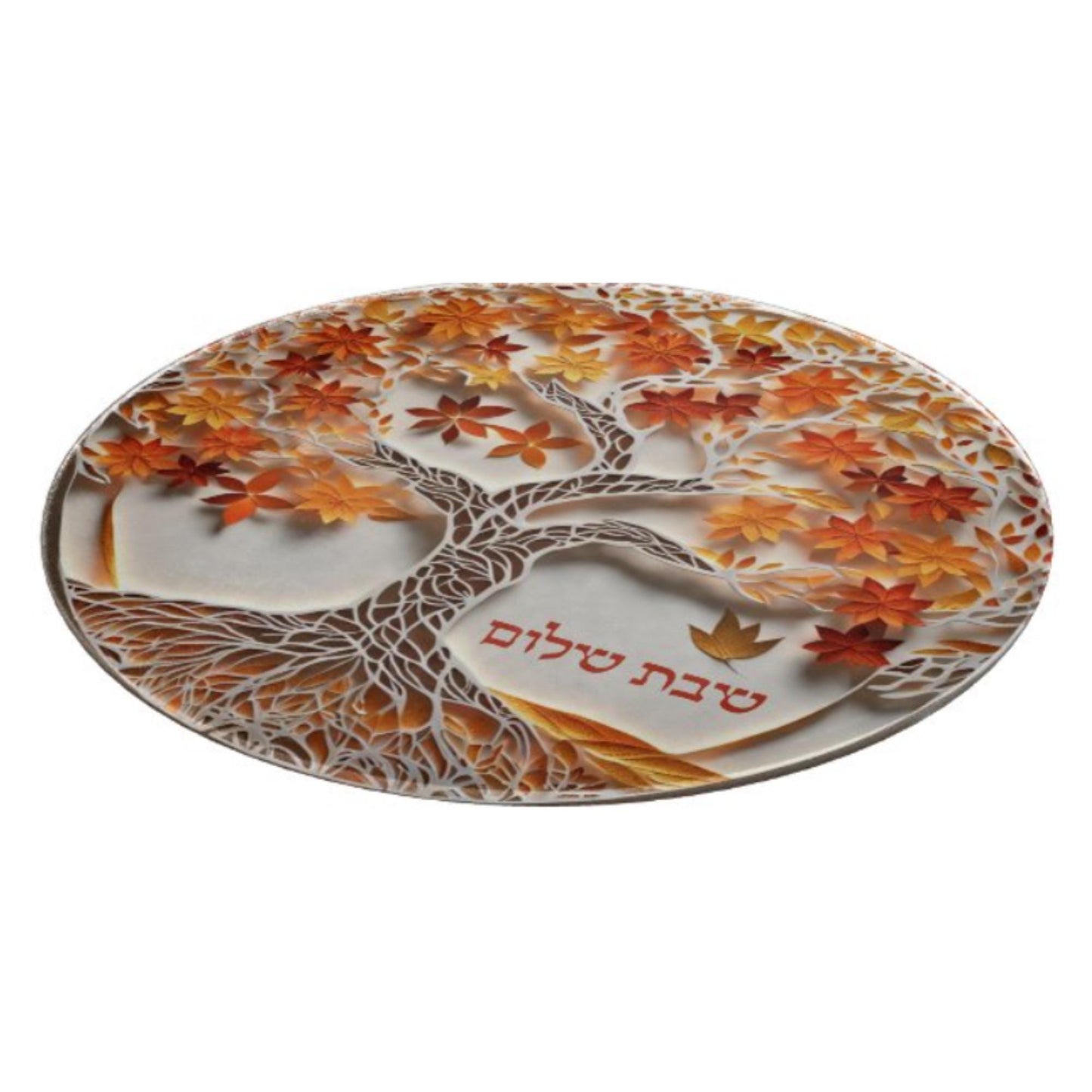 Round Shabbos Cutting Board, Shabbat Shalom, Jewish Gift