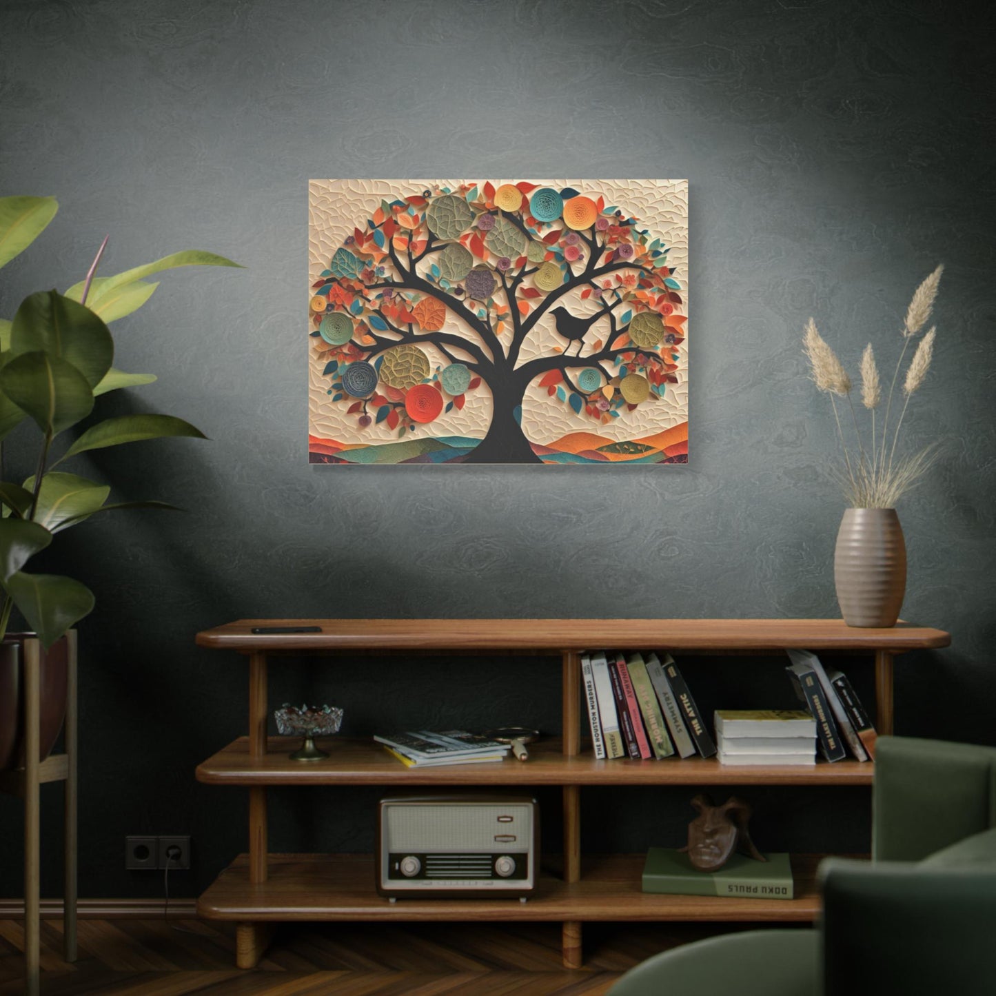 Tree of Life Print with Birkat HaBayit - Jewish Home, Judaica Décor, Papercut Tree of life
